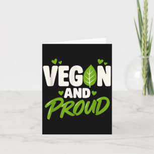Vegan und stolz auf vegane Lebensweise pflanzlich Karte