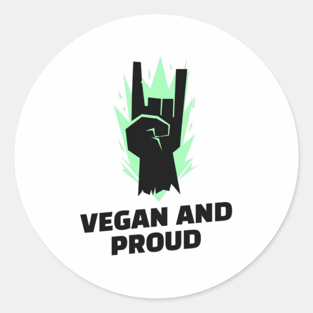 Vegan und stolz - Vegane Aktivisten Runder Aufkleber (Vorderseite)