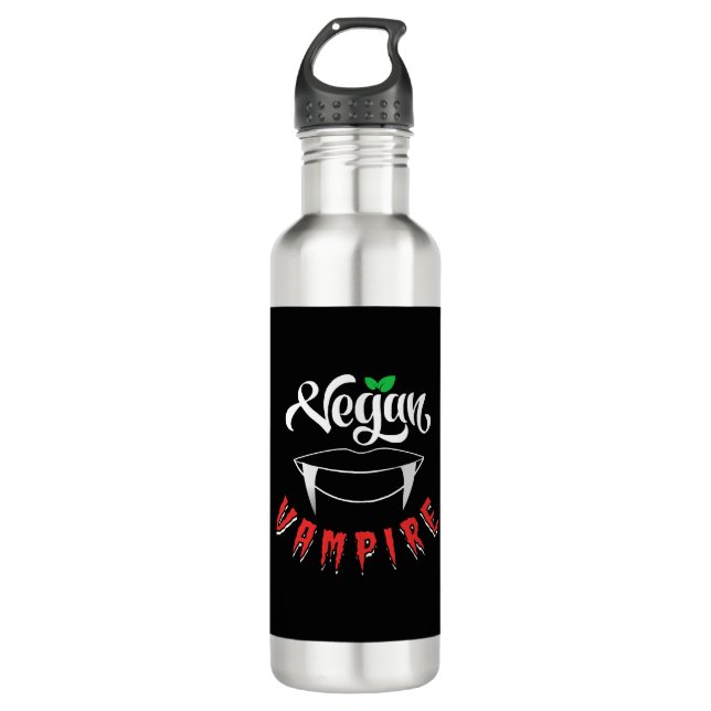 Vegan Vampire Edelstahlflasche (Vorderseite)