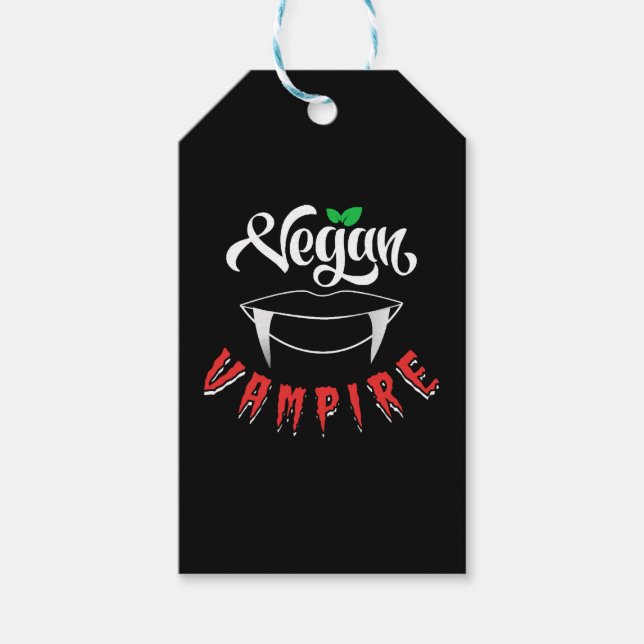 Vegan Vampire Geschenkanhänger (Vorderseite)
