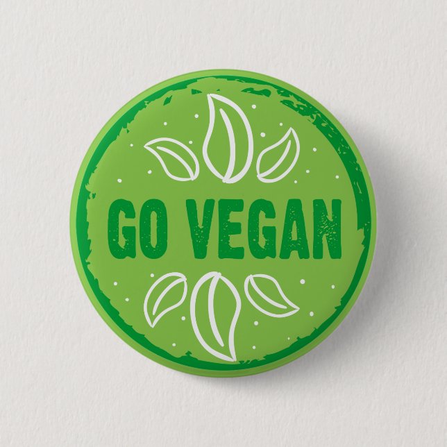 Vegan, vegan, vegetarisch, vegetarisch, button (Vorderseite)