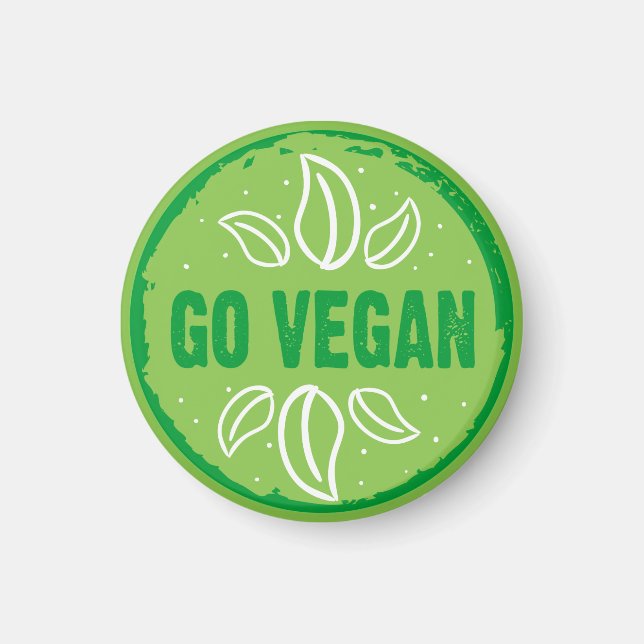 Vegan, vegan, vegetarisch, vegetarisch, magnet (Vorne)