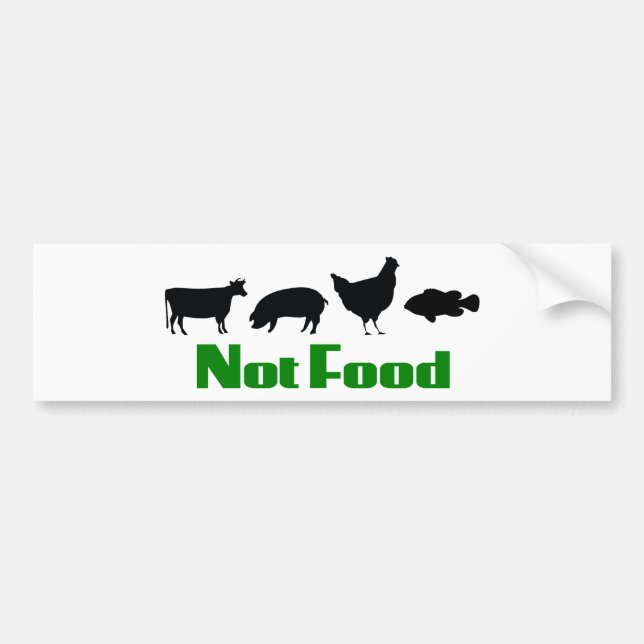 Vegan/Vegetarisch, nicht zu Lebensmitteln Autoaufkleber (Vorne)