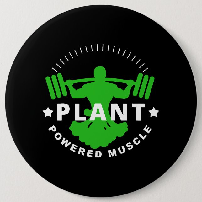 Vegan Vegetarische Pflanze Broccoli Bodybuilding L Button (Vorderseite)