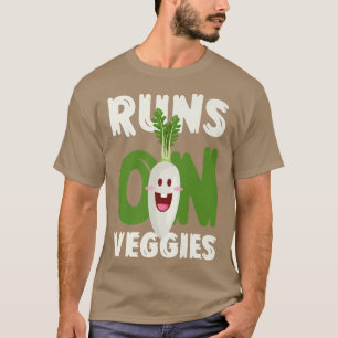 Vegan Veggie Vegetarian Joggen Runner Marathon T-Shirt
