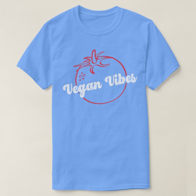 Vegan Vibes Tomato, Veganismus Vegetarier T-Shirt (Design vorne)