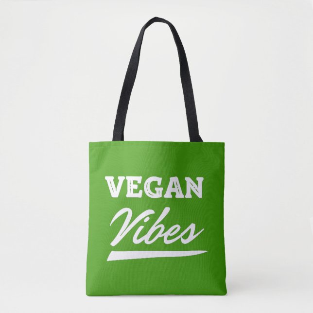Vegan Vibes Vegetarisch Tasche (Vorderseite)