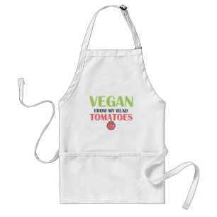 Vegan von meinem Kopf Tomaten Funny Puff Schürze