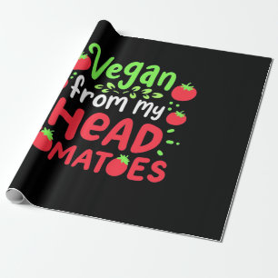 Vegan von meinem Kopf Tomaten Geschenkpapier