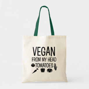 Vegan von meinem Kopf Tomaten-Sack Tragetasche