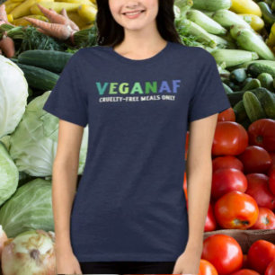 VeganAF T-Shirt – Nur Grausamkeitsfreie Mahlzeiten Tri-Blend Shirt