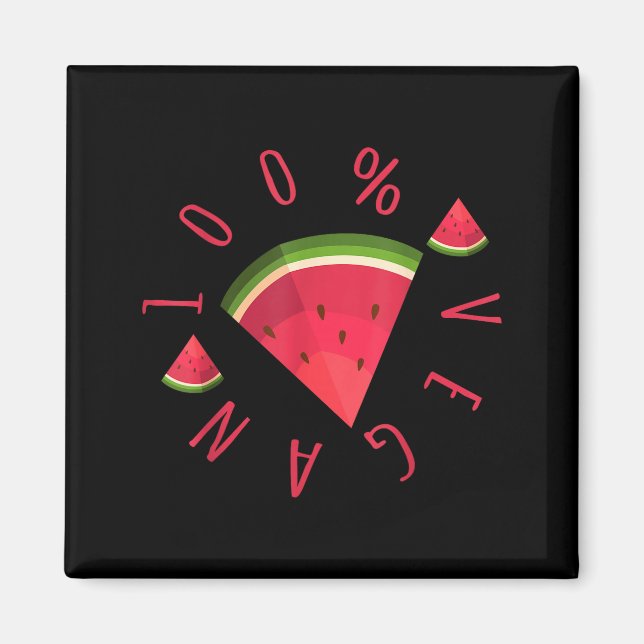 Vegane 100 Prozent Wassermelonen-Frucht vegetarisc Magnet (Vorne)