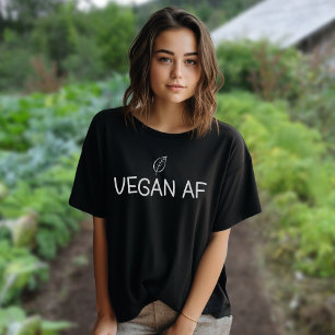 Vegane AF, Minimalistisches Leaf T-Shirt