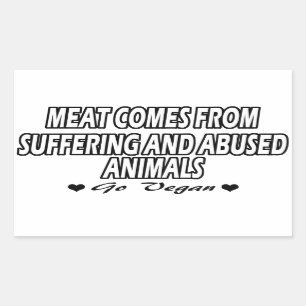 Vegane   Aktivismus-Aufkleber   retten die Tiere Rechteckiger Aufkleber
