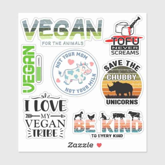 Vegane Aufkleber des Aktivismus (Blatt)