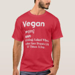 Vegane Begriffsbestimmung Witzige Vegetarische Pfl T-Shirt<br><div class="desc">Vegan Definition Funny Vegetarian Pflanze Lover T - Shirt .</div>
