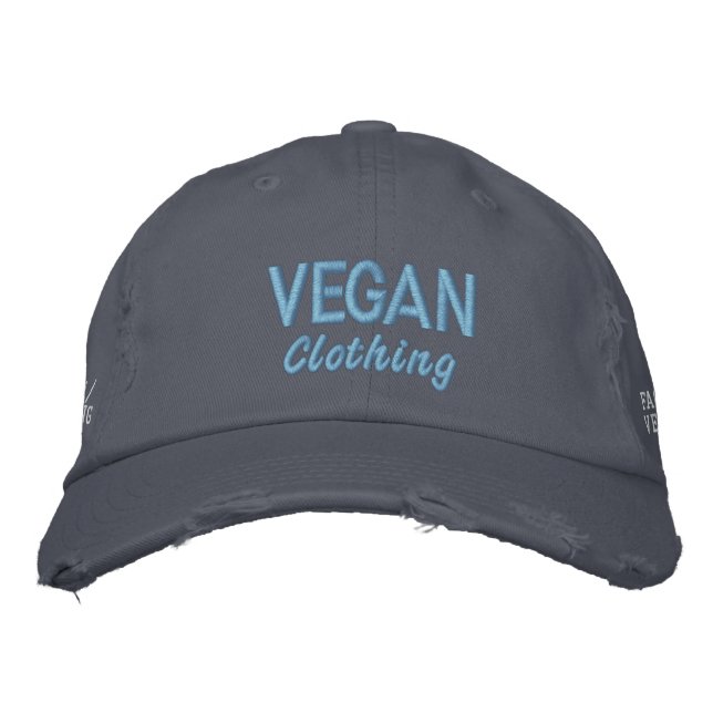 VEGANE Bekleidung erschüttert Bestickte Kappe (Vorderseite)