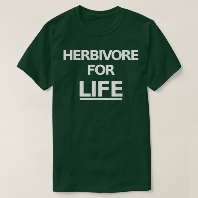 Vegane Bekleidung Herbivoren für das Leben Vegetar T-Shirt (Design vorne)