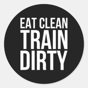 Vegane Bodybuilding - Essen Sie saubere Bahn schmu Runder Aufkleber