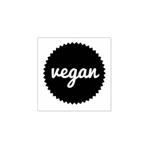 Vegane Briefmarke für Nahrungsmittelverkäufer Gummistempel