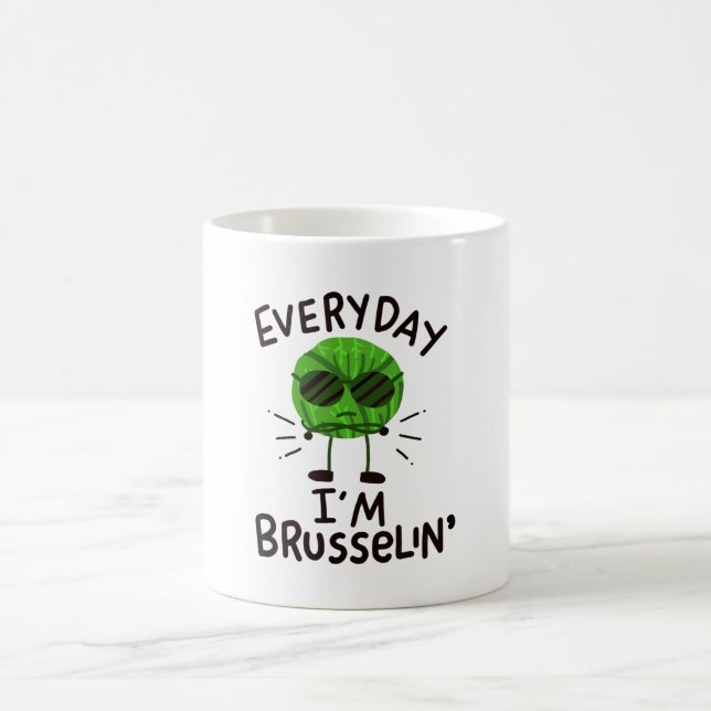 Vegane Brüssel-Sprossen Kaffeetasse (Mittel)