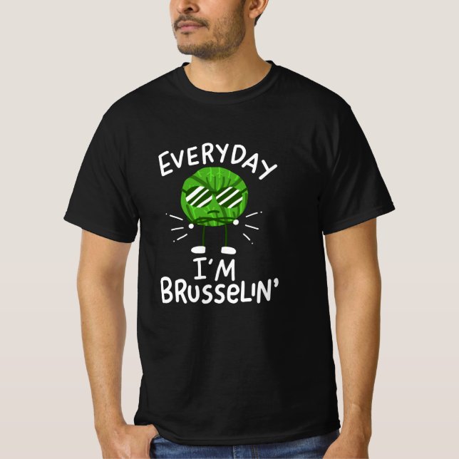 Vegane Brüssel-Sprossen T-Shirt (Vorderseite)