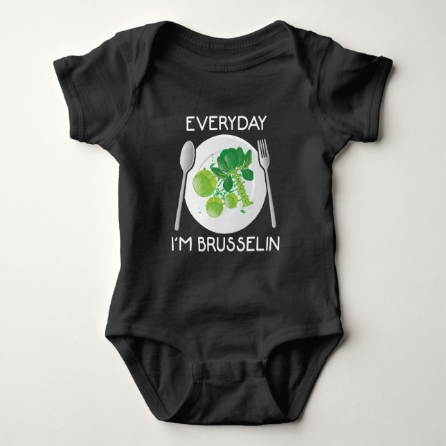 Vegane Brussel Sprouts Pflanze Lover Veganism Vegg Baby Strampler (Vorderseite)