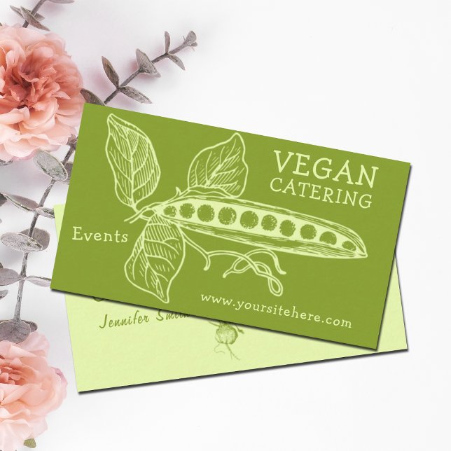 Vegane Catering-Ereignisse (benutzerdefinierbar) Visitenkarte (Von Creator hochgeladen)