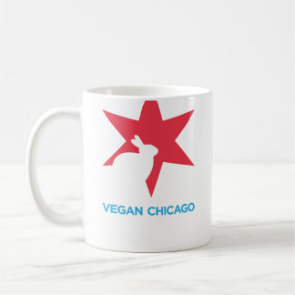 Vegane Chicago-Farblogo-Tasse Kaffeetasse