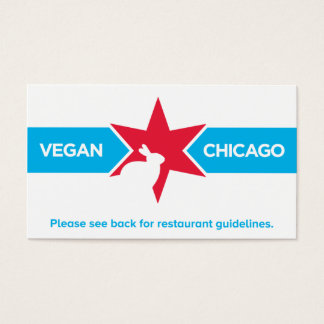 Vegane Chicago-Restaurantkarte