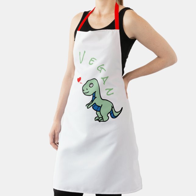 Vegane Dinosaur Kind Dino Liebe Tiere Schürze (InSitu)