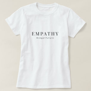 Vegane EMPATHY Moderne einfache Minimal Typografie T-Shirt
