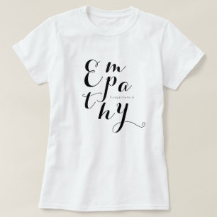 Vegane EMPATHY Moderne Script Minimal Typografie T T-Shirt