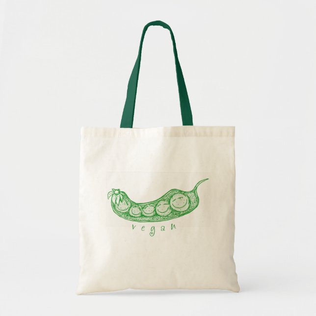Vegane Erbsen-Hülsen-Tasche Tragetasche (Vorne)