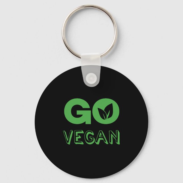 Vegane Ernährung auf Pflanze Veganismus Schlüsselanhänger (Vorderseite)