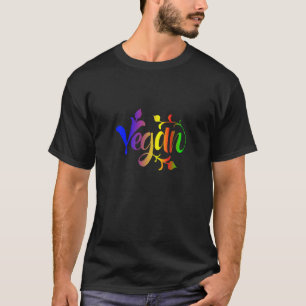 Vegane farbenfrohe Gestaltung T-Shirt
