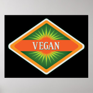 Vegane Farblogos Poster