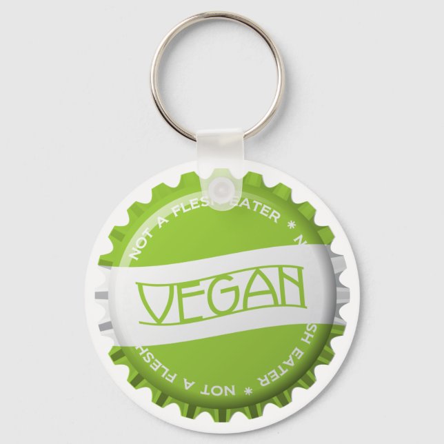 Vegane Flasche Schlüsselanhänger (Vorderseite)