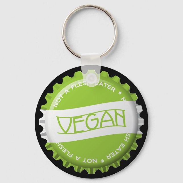 Vegane Flasche Schlüsselanhänger (Vorderseite)