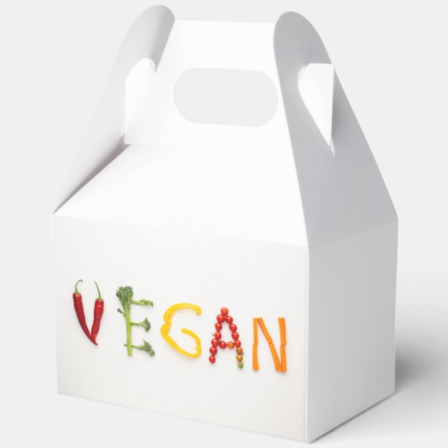 Vegane Gemüsebriefe Geschenkschachtel (Vorderseite)