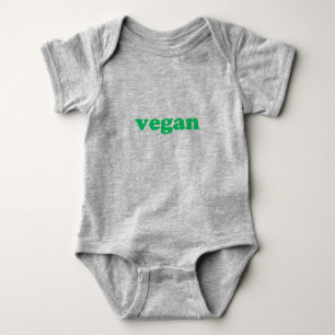 "vegane" grüne Buchstaben Baby Strampler