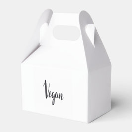 Vegane handgeschriebene Typografie-Begünstigungsbo Geschenkschachtel