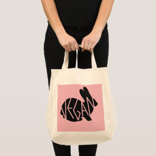 Vegane Häschen-Lebensmittelgeschäft-Tasche Tragetasche
