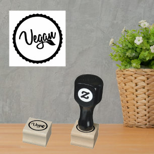 Vegane Kennzeichnung von Lebensmittelherstellern Gummistempel