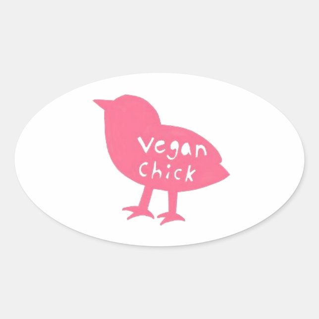 Vegane Kick-Aufkleber Ovaler Aufkleber (Vorderseite)