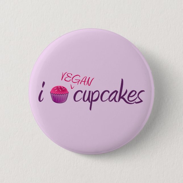 Vegane kleine Kuchen Button (Vorderseite)