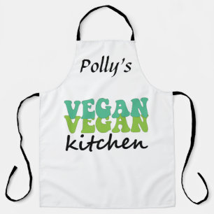 Vegane Küche. Coole Retroschrift Schürze