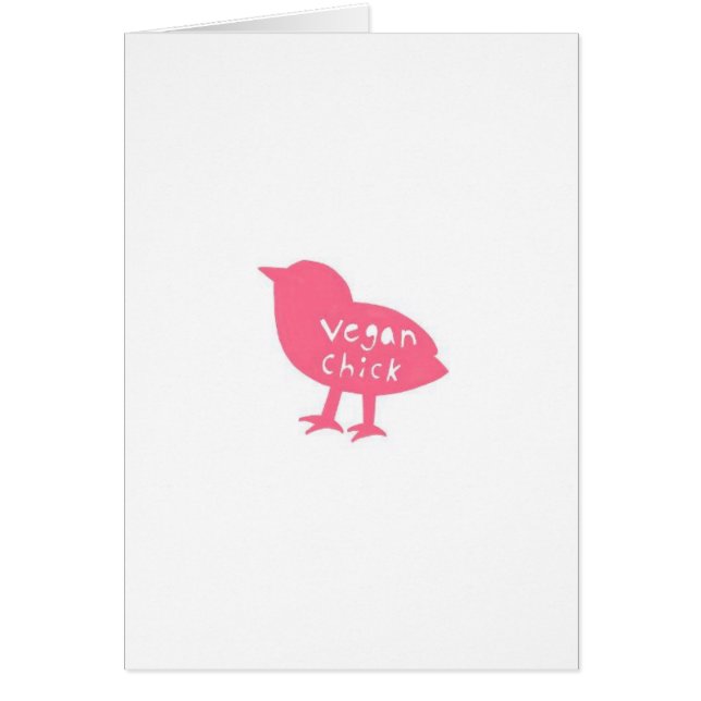Vegane Küken-Karte (Vorne)