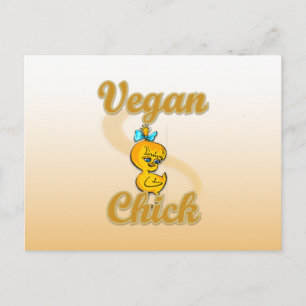 Vegane Küken Postkarte