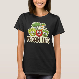 Vegane Lebensdauer Niedliche pflanzliche Eigenscha T-Shirt